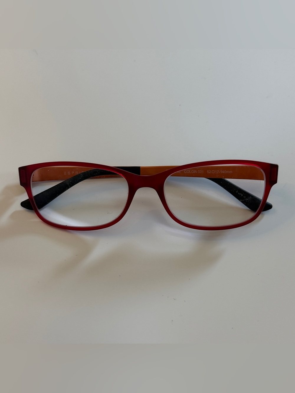 Esprit Eyeglasses Frames Womens Red ET17445 Color-531 52-17-140mm